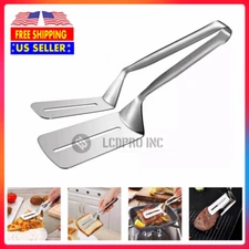 Stainless Steel Steak Clamp Food Clip Tongs Bread Meat BBQ Kitchen Cooking Tool