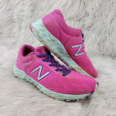 NEW BALANCE Arishi Fresh Foam Pink Slip On Active Shoes Girls Size 2