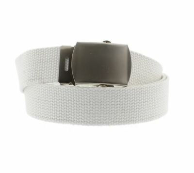 white canvas belt