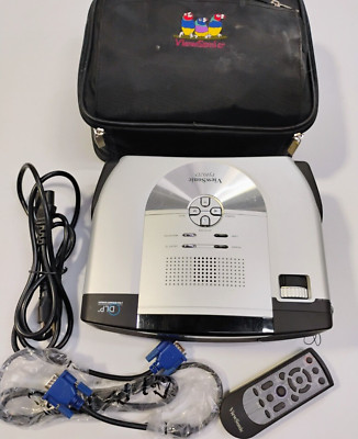 ViewSonic PJ420D DLP Projector with Remote Case Cable Game Presentation Console