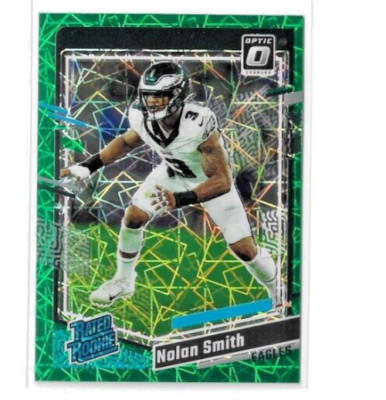 Nolan Smith 2023 Donruss Optic Green Velocity Prizm Refractor Rated Rookie #283