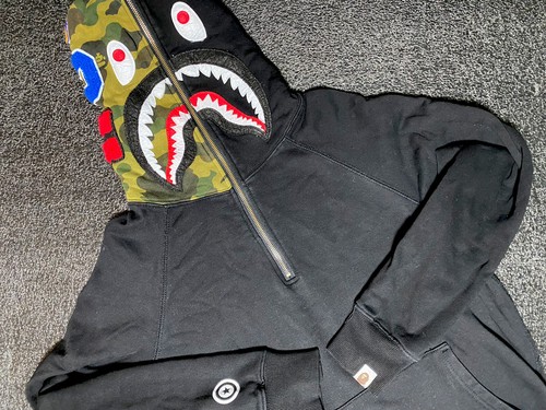 Bape Shark Hoody Black Half Camp 
