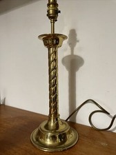 Superb Quality Vintage Marks & Spencer‘S Brass Candlesticks Column Table Lamp