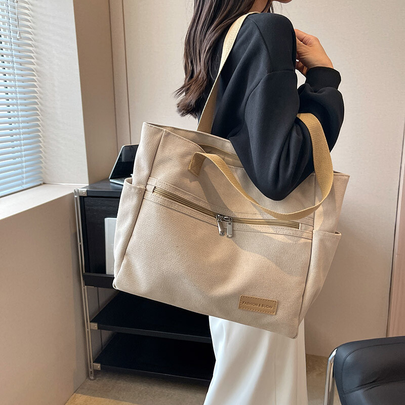 Women's Tote Bag Canvas Portable Large Capacity Shoulder Bags Women's Handbag