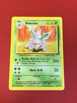 Nidorino 037/102 Base Set Regular
