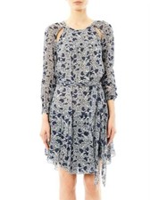 NWOT Isabel Marant Etoile Drewitt Dress SZ 36 535 Prewitt Chiffon Floral Bird