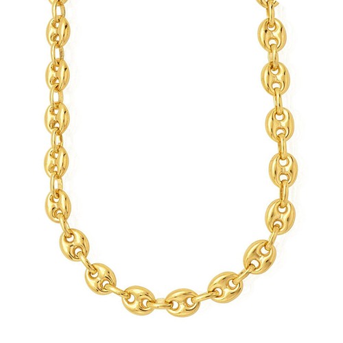 14k Yellow Gold Puffed Mariner Link 