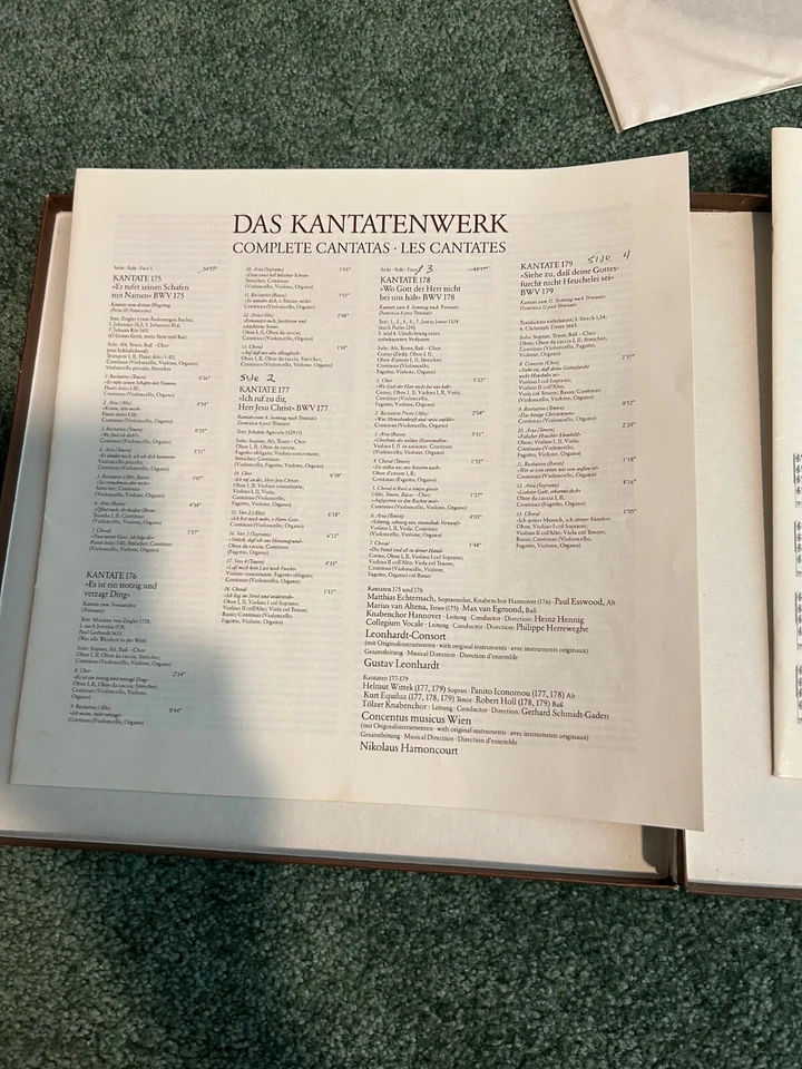 Bach: Complete Cantatas, Vol 41 2LP Teldec BWV 175-179 - Imagem 3 de 4