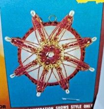 Walco HOLIDAY STRINGS White/Red Vintage Sequin Bead Christmas Ornament Kit 3423