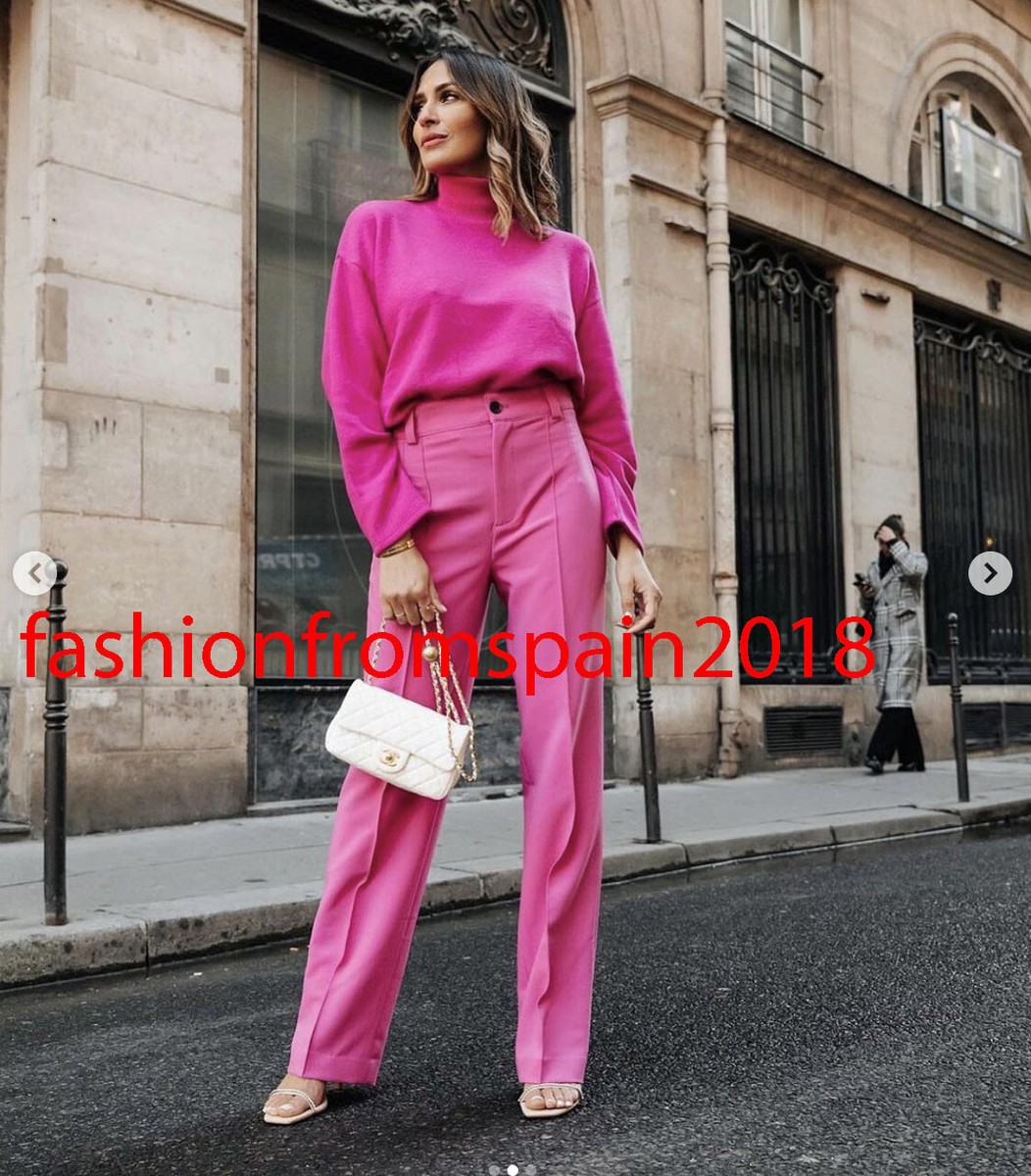 その他 rose ZARA NEW WOMAN FRANÇOISE FULL LENGTH TROUSERS STRAIGHT