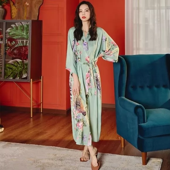 Ebay kimono dressing hot sale gown