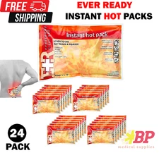 Ever Ready First Aid Disposable Instant Hot Pack 6" x 9" Ready to Use - 24 Pack