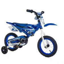 12" Yamaha Moto Bike w/ Cool Motorcross Design and Knobby Tires, Ages 2-4, Blue