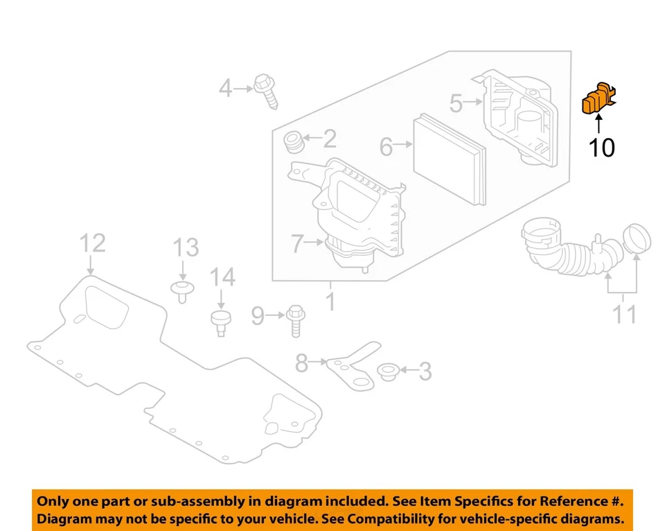Medidor de flujo de aire de inyección de combustible usado se adapta a: Infiniti Q50 2021 grado A Foto 3 de 4
