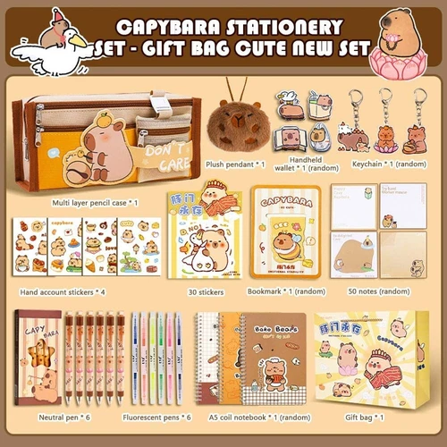 Pencil Case Capybara Stationery Set Back-to-school Gift Kit  for Students - Picture 15 of 21