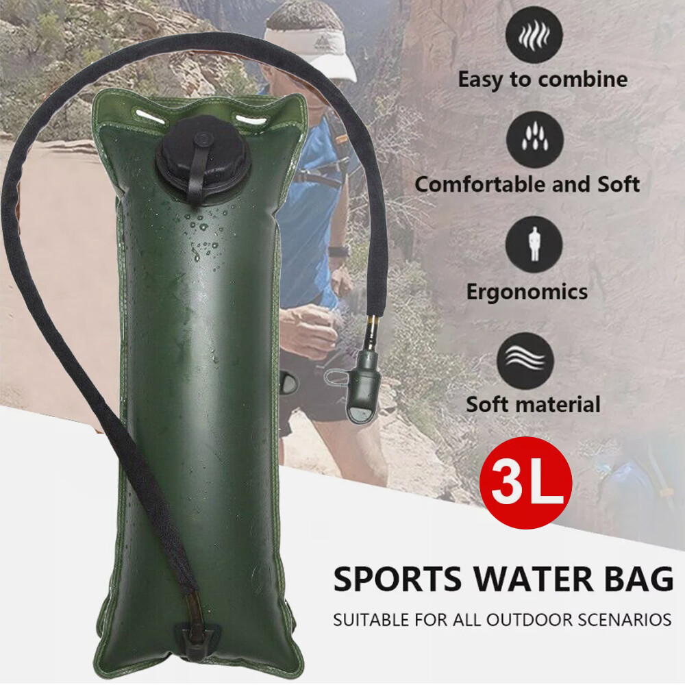 3L Water Storage Bladder Bag Hiking Camping Hydration Backpack Cycling Outdoor