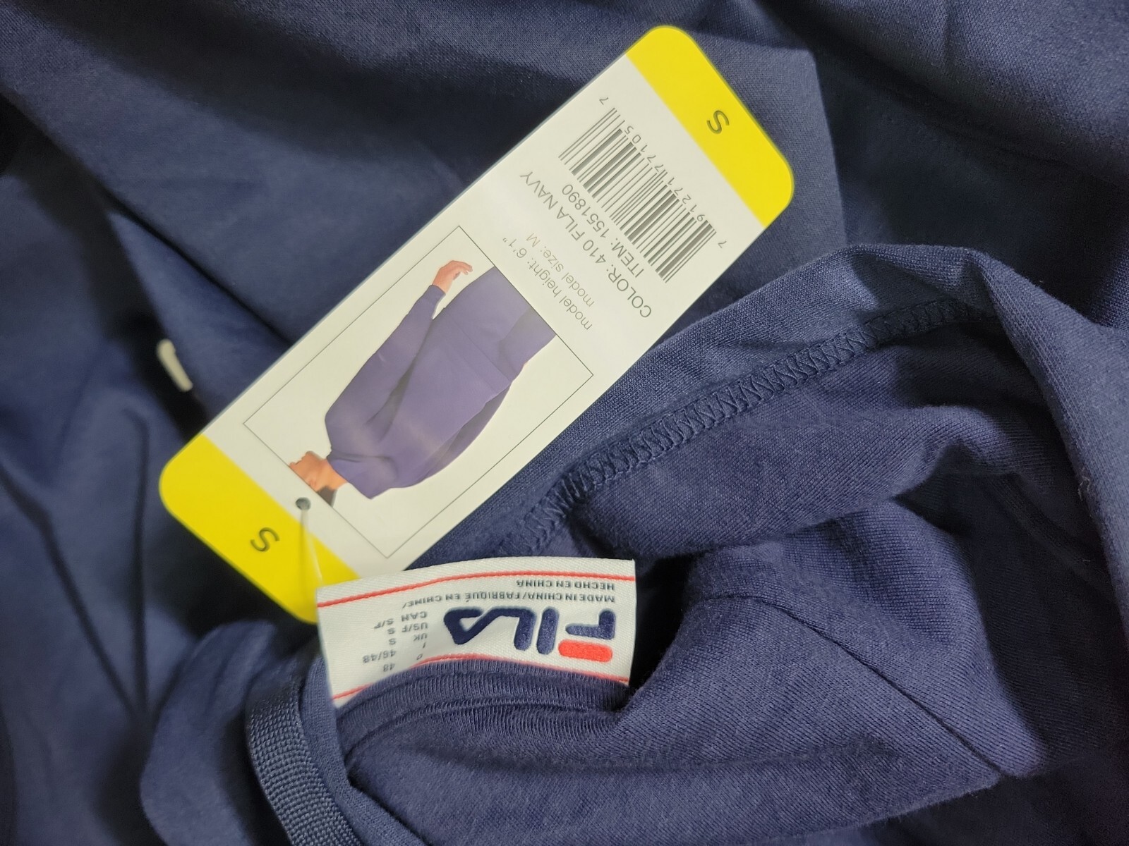 NUOVA Fila Felpa con Felpa con Felpa con Felpa con Felpa Canguro Calda Maglia Pesante Nuova con Etichette