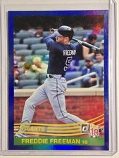 Freddie Freeman 2018 Donruss Baseball Blue Foil Parallel Atlanta Braves #223