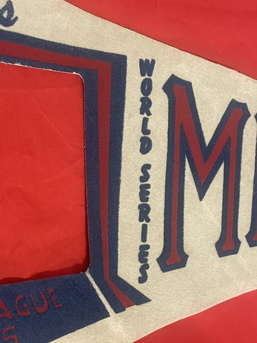 NR VINTAGE 1965 MINNESOTA TWINS AMERICAN LEAGUE WORLD SERIES Photo Pennant - Picture 8 of 22