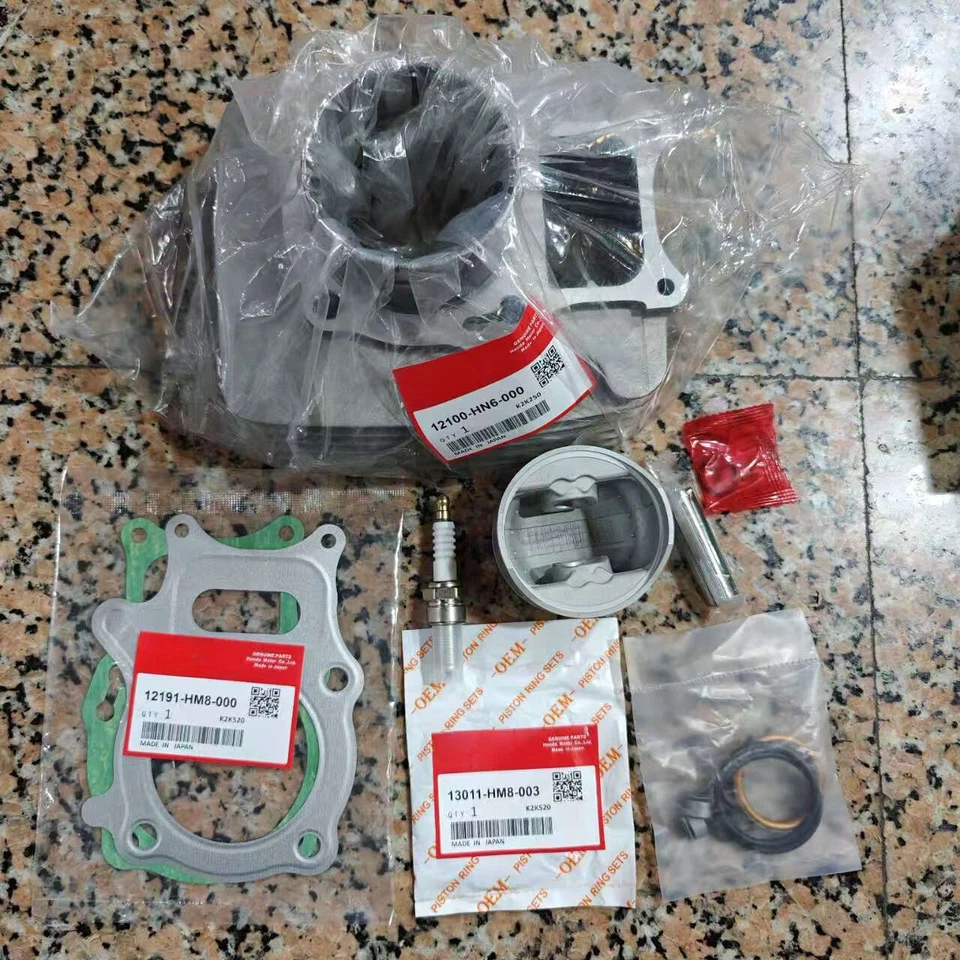 OEM Cylinder Piston Gasket Top End Kit For Honda Recon 250 TRX250TM TRX250TE - Image 2 of 4
