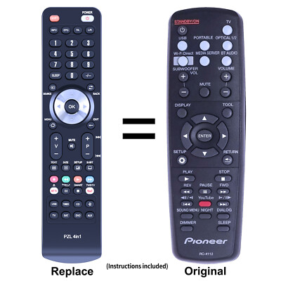 RC-4112 Replaced Remote Control For Pioneer SBX-N500 SBX-N700 Network AV Speaker