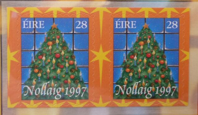 IRELAND 1997 CHRISTMAS PAIR PEEL & STICK MINT STAMPS