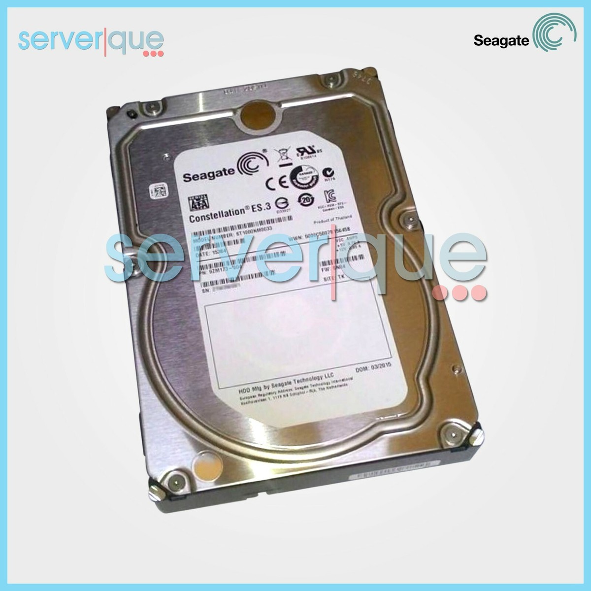 ST1000NM0033 Seagate 1TB 7.2K RPM SATA 6Gbps 3.5