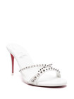 100% AUTHENTIC NEW WOMEN LOUBOUTIN TATOOSH SPIKE WHITE  SANDALS/HEELS US 9.5 — photo 2