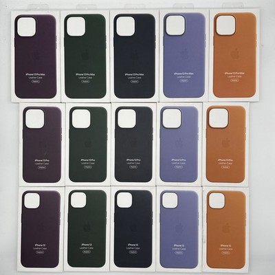 GENUINE APPLE IPHONE 13 / 13 PRO / 13 PRO MAX LEATHER MAGSAFE CASE NEW OFFICIAL