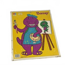 Rompecabezas de 25 piezas vintage de Barney Baby Bop Milton Bradley MB 1992 arte artístico