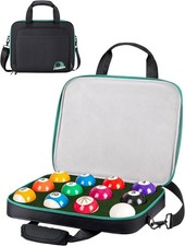 New POOL BALL CASE Fits Up To 12  Padded Billiards Storage Travel Bag w/ Handle
