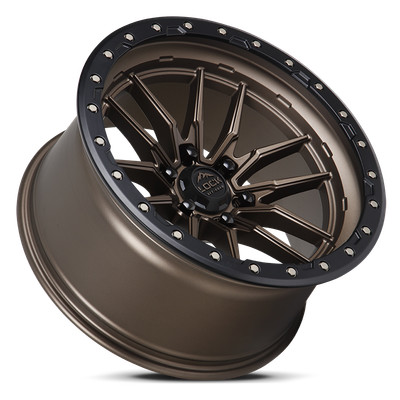 1 New 20x9 Lock Off-Road Krawler Matte Bronze Black Ring 6x139.7 6x5.5 ET0 Wheel