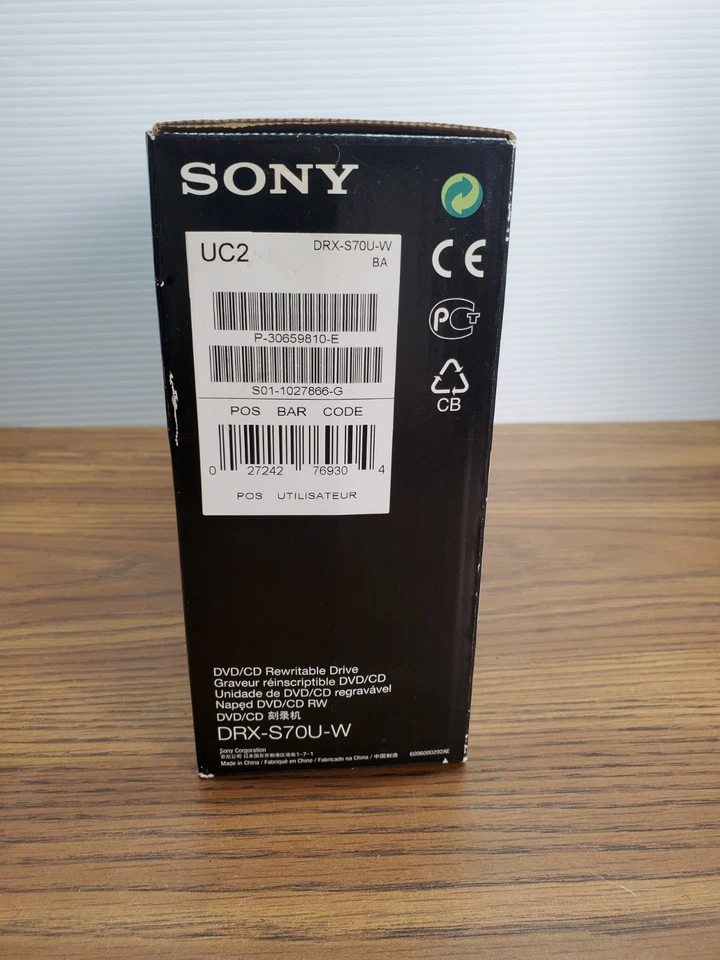 New SLIM SONY Portable DVDRW CDRW Rewritable Drive DRX-S70U-W - Image 3 of 4