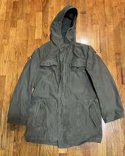 Parka tedesco Bundeswehr Moleskin taglia 10 180/190-90 senza fodera indossato medio lungo
