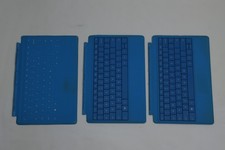 LOT of 3 Microsoft Surface RT 2 PRO Touch Type Cover Keyboard Balcklit Cyan Blue