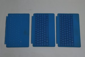 LOT of 3 Microsoft Surface RT 2 PRO Touch Type Cover Keyboard Balcklit Cyan Blue
