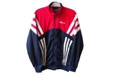 Vintage ADIDAS Track Jacket Full Zip Size M red 90s sport windbreaker