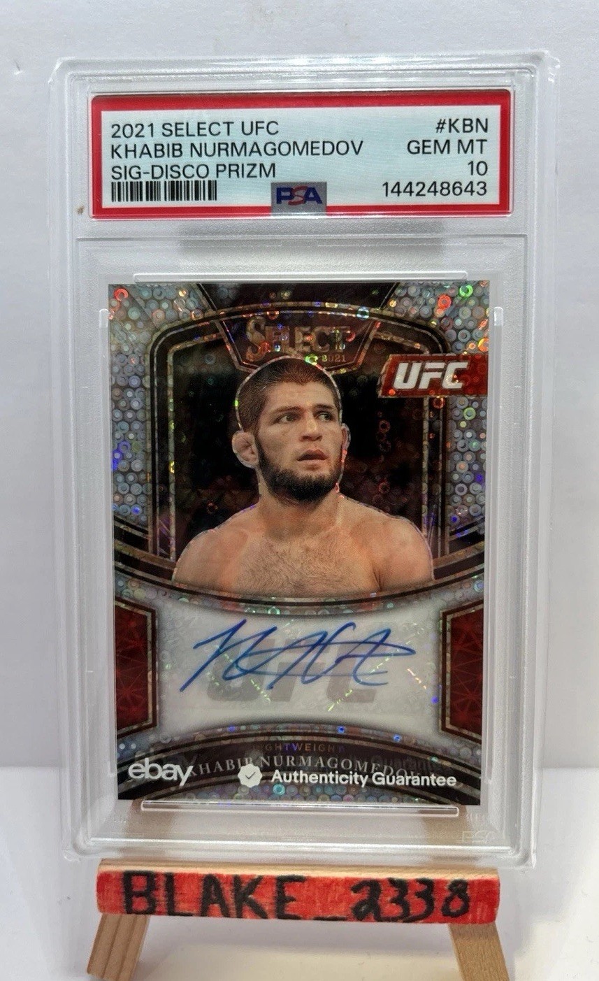 2021 Select UFC Khabib Nurmmagomedov SIG-Disco Prizm PSA 10