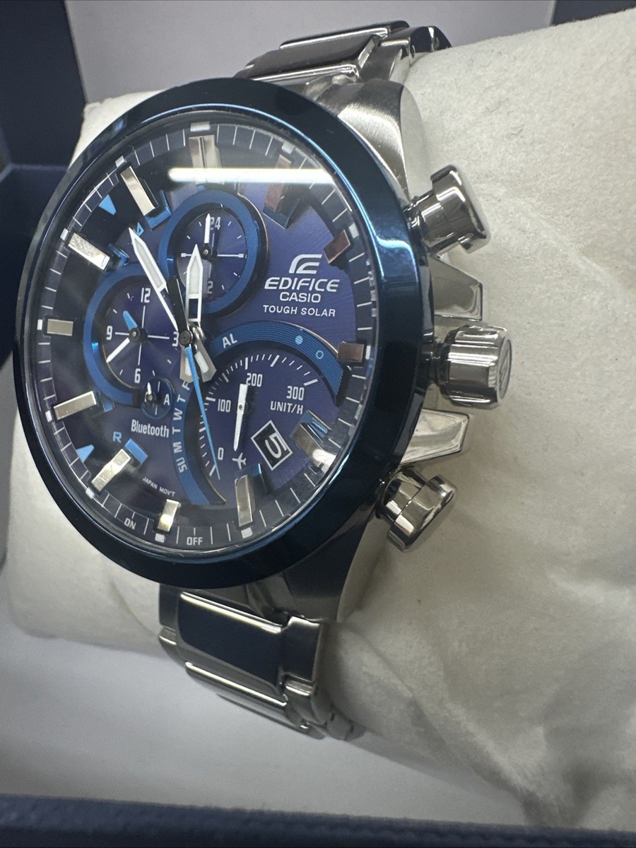 Casio EQSB500DB-2A Edifice Tough Solar Blue Dial Watch | eBay