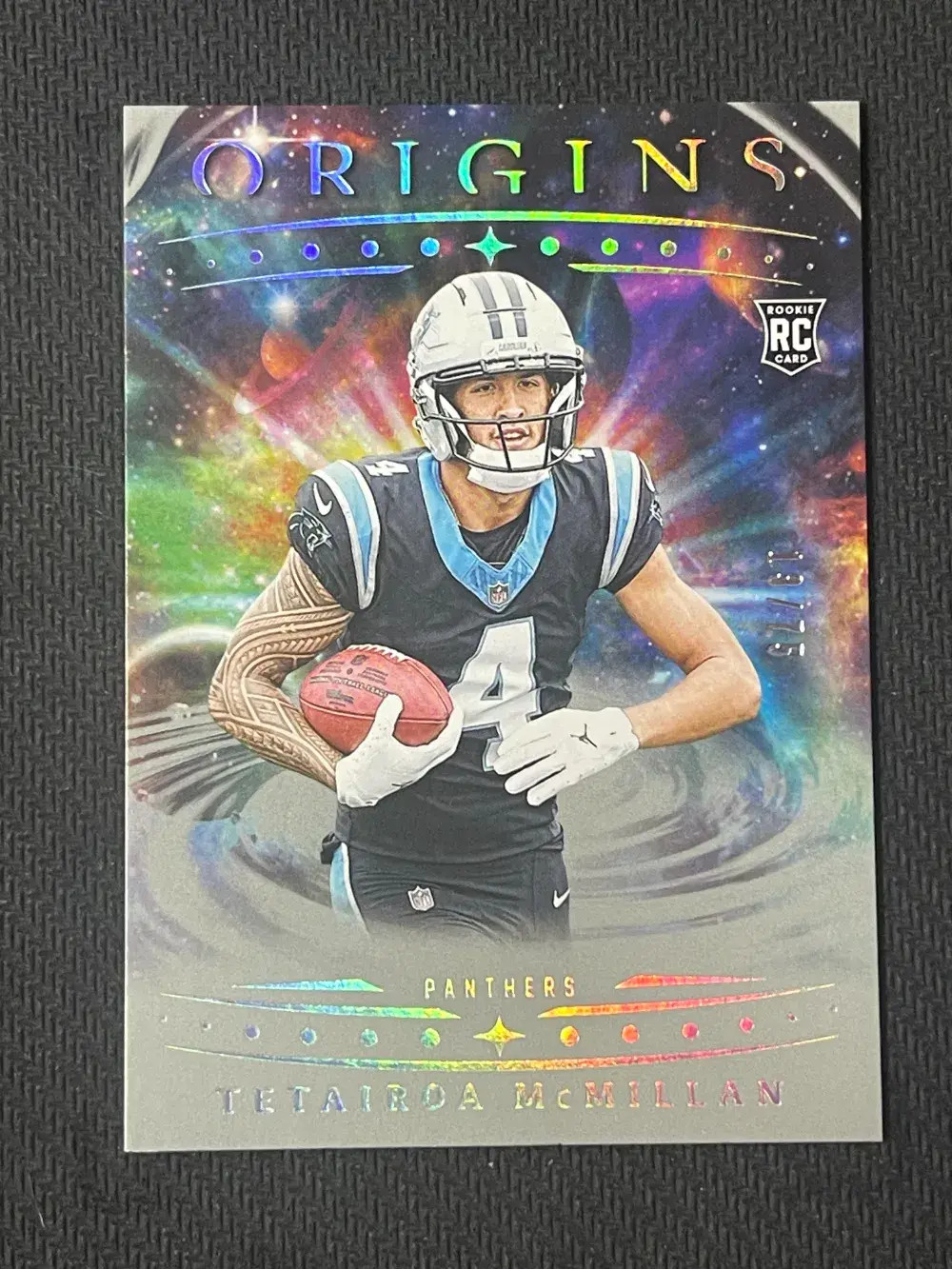 2025 Panini Origins TETAIROA McMILLAN #116 RC Rookie SILVER /75 - Panthers JP