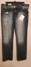Vigoss Women's Blue Jeans, Size 13, Straight Fit, Casual