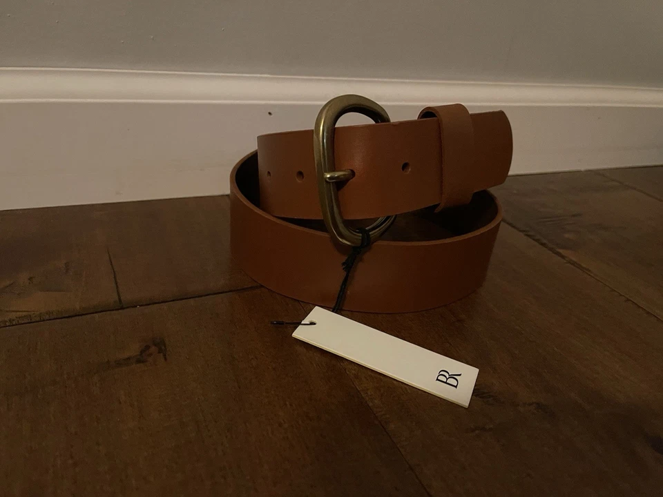 Cinturón de cuero Banana Republic Andi cuero de vaca marrón - mediano para mujer - ¡Nuevo! Foto 3 de 4