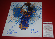IAN CLARK Golden State Warriors Signed 11x14 JSA witness GO DUBS COA WP337301
