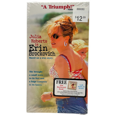 Sealed Erin Brockovich Based On A True Story VHS  2000 Julia Roberts Drama - New