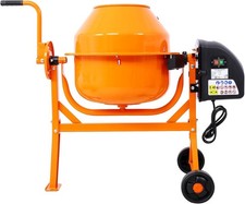 Cement Mixer,3 Cu. Ft Electric Concrete Mixer Machine,110v AC Motor Portable Pow