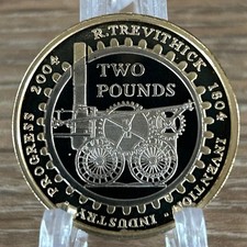 2004 £2 Trevithick Steam Locomotive Proof Coin Taken From Royal Mint Annual Set