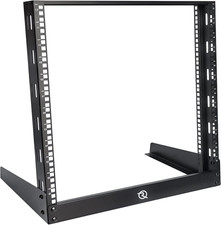 Image of 12U Desktop Rack for Audio & Network Devices 19 Inch 2 Post Open Frame Shelf wit