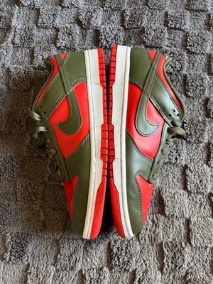 Size 8- Nike Dunk Low Cargo Khaki Mystic Red