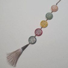 Korean Norigae Hanbok Accessory Traditional Five-Color Gold Foil Ornament