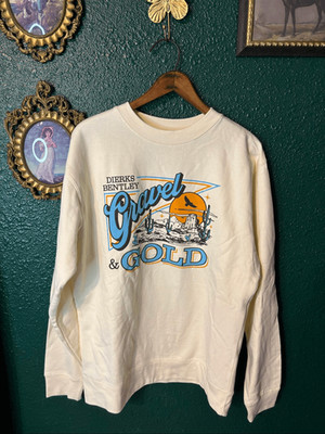 Dierks Bentley Gravel and Gold Crewneck Sz Medium Cream Colored